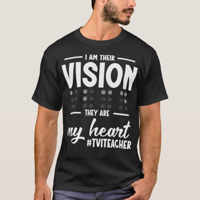 Visually Impaired Teacher Squad My Heart Vit Teach T-Shirt (Vorderseite)