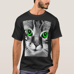 Visuell auffälliges Bild einer schwarz-weißen Katz T-Shirt