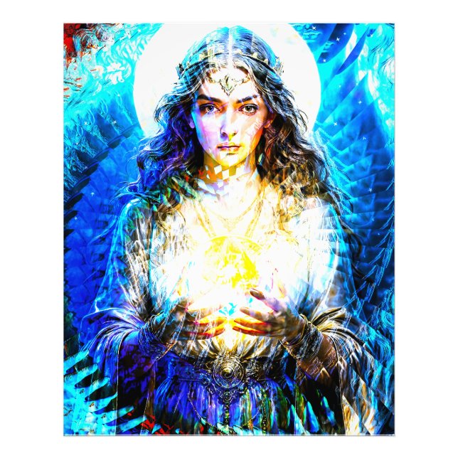 Visuelle Fraktale Vision einer Wahrsagerin Fotodruck (Vorne)