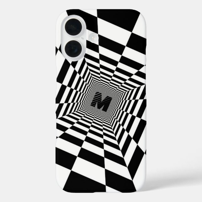 Visuelle Illusion, Monogramm oder Initialzündung Case-Mate iPhone Hülle (Rückseite)