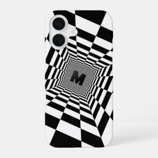 Visuelle Illusion, Monogramm oder Initialzündung iPhone 16 Hülle