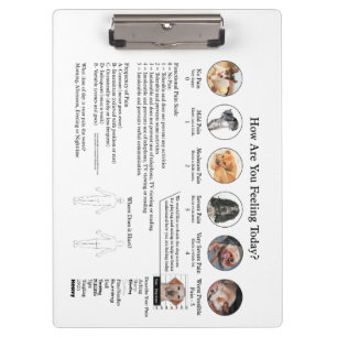 Visuelle Pain Assessment Doctor Office-Zwischenabl Klemmbrett