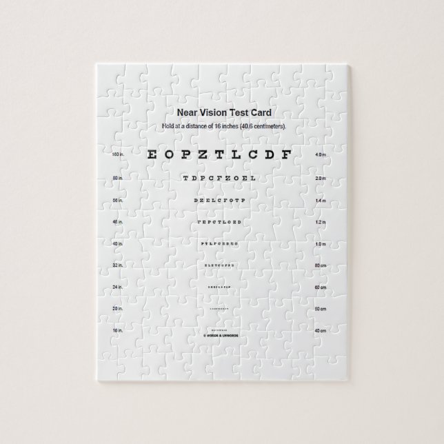 Visuelle Prüfung der Nahsichtkarte Puzzle (Vertikal)