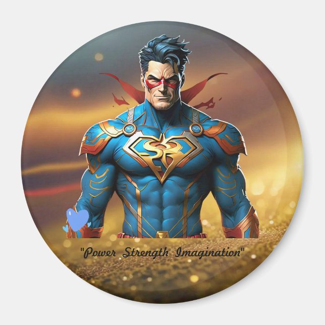 "Visueller Heldenmacher" Magnet (Vorne)
