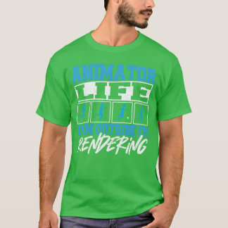 Visueller Künstler Cartoon Animator 3D-Animations- T-Shirt