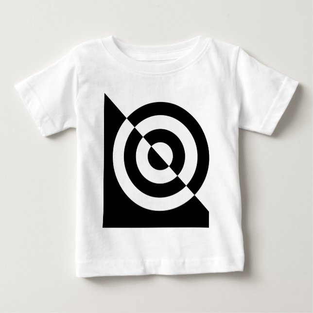 Visuelles Anregungst-stück des Schwarzweiss-Babys Baby T-shirt (Vorderseite)