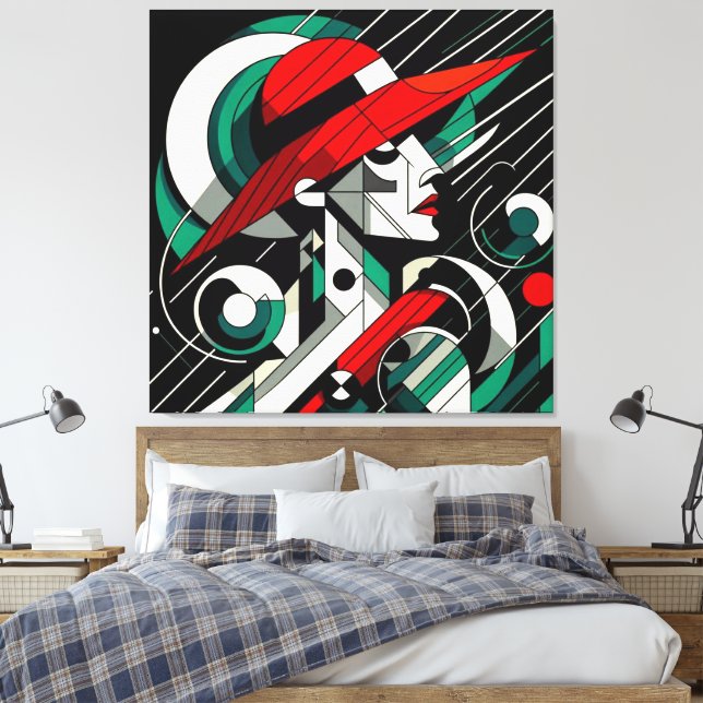 Visuelles Kunstwerk #4 Leinwanddruck (Insitu (Schlafzimmer))