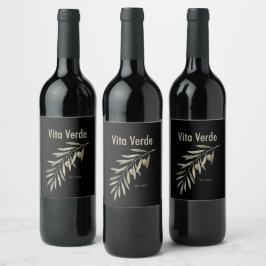 Vita Verde Collection Schwarz Weinetikett