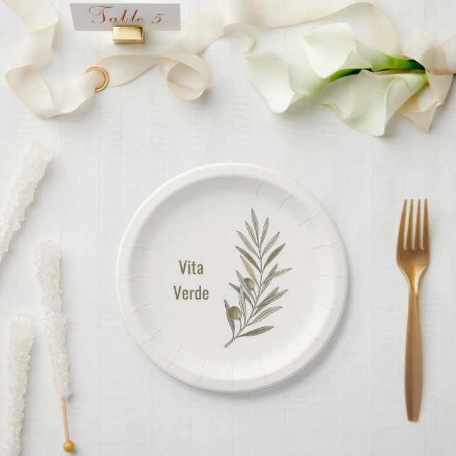 Vita Verde Kollektion Pappteller (Hochzeit)