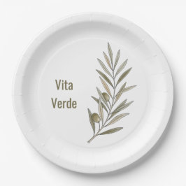 Vita Verde Kollektion Weiß Pappteller