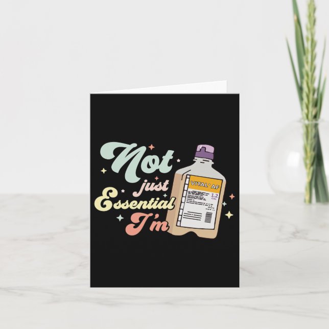 Vital Af Funny Nurse Dietician Rd Rn Critical Care Karte (Vorderseite)