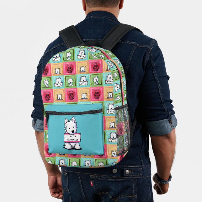 Vital Signs Westie KiniArt gedruckter Rucksack (Insitu (Modell))