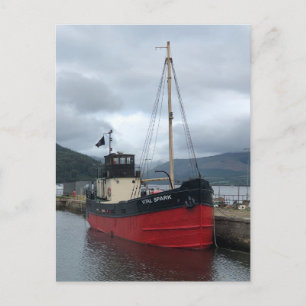 Vital Spark, Pufferboot, Inveraray, Schottland, Feiertagspostkarte