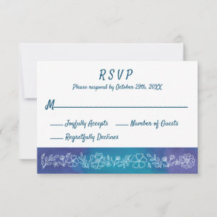 Vitale RSVP-Karten mit vielen Gästen RSVP Karte