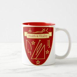 Vitalität und Wellness Persönliches Amulett Zweifarbige Tasse