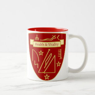 Vitalität und Wellness Persönliches Amulett Zweifarbige Tasse