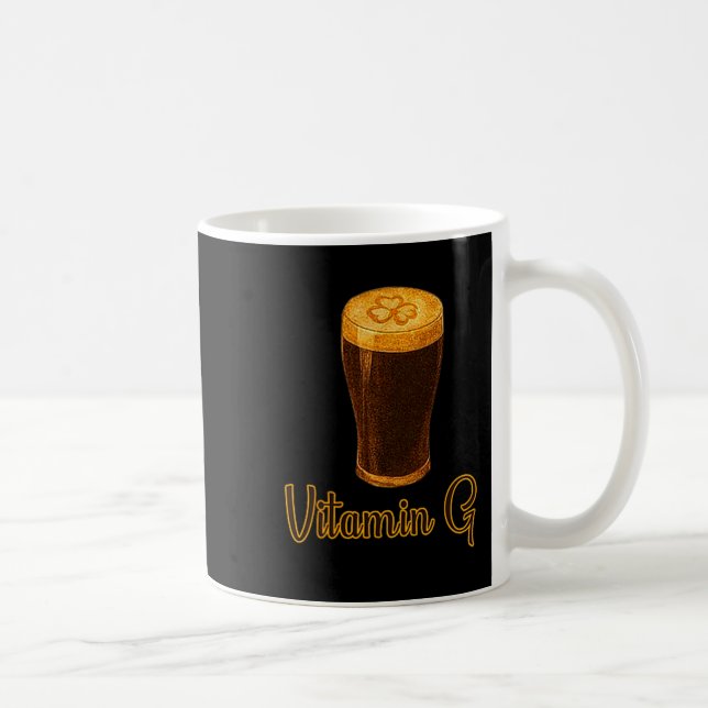 Vitamin Beer Lucky Shamrock Funny Patrick’s Day Me Kaffeetasse (Rechts)