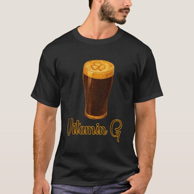 Vitamin Beer Lucky Shamrock Funny Patrick’s Day Me T-Shirt (Vorderseite)