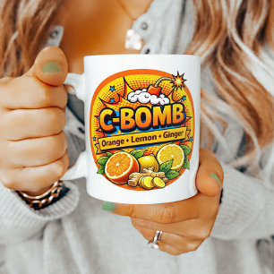 Vitamin C Pop Art Zitrus-Mischung Kaffeetasse