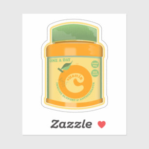 Vitamin C Wellness Aufkleber