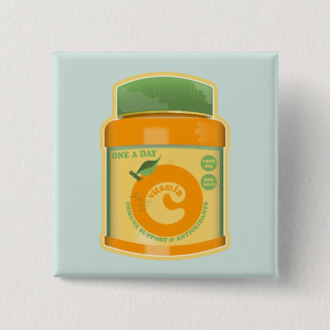 Vitamin C Wellness Button (Vorderseite)