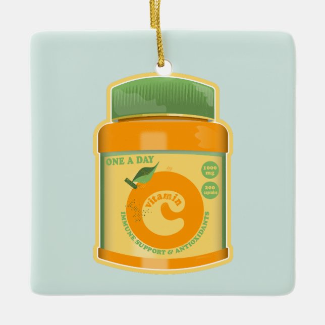 Vitamin C Wellness Keramikornament (Vorderseite)