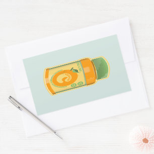 Vitamin C Wellness Rechteckiger Aufkleber