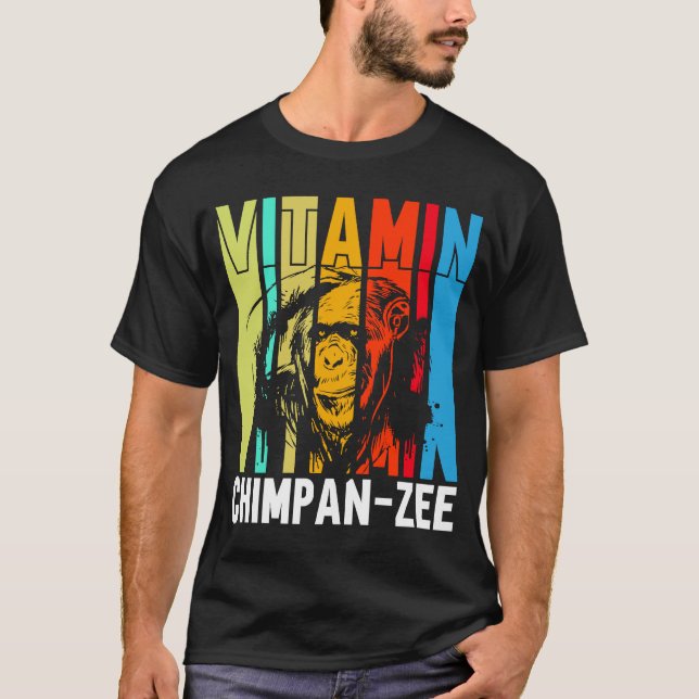 Vitamin Chimpanzee Monkey T-Shirt (Vorderseite)