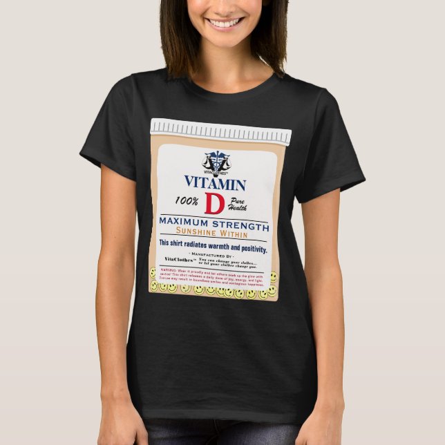 Vitamin D Sunshine Within Inspirational Positivity T-Shirt (Vorderseite)