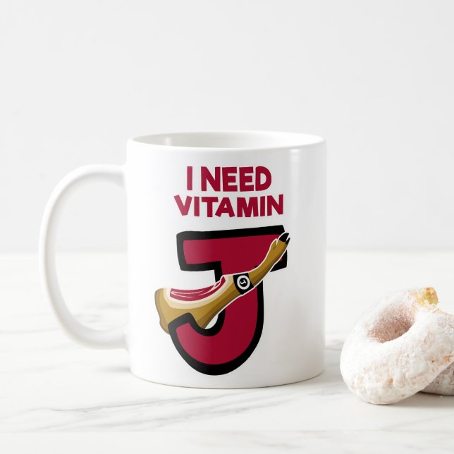 Vitamin J Kaffeetasse (Mit Donut)