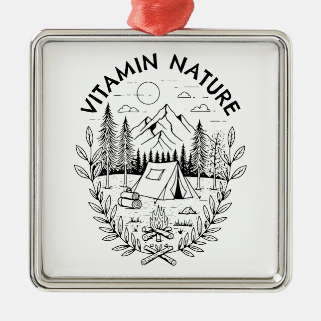 Vitamin Nature Ornament Aus Metall (Vorne)