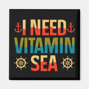 Vitamin Sea Boat Segeln Kreuzfahrt Ozean Abenteuer Magnet