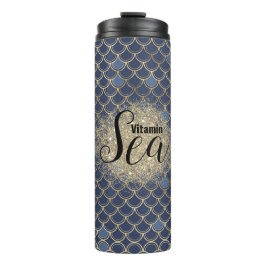 Vitamin Sea Ombre Blue Pewter Dragon Scales Thermosbecher