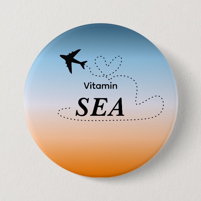 Vitamin Sea Orange Sommerfarbe Button (Vorderseite)