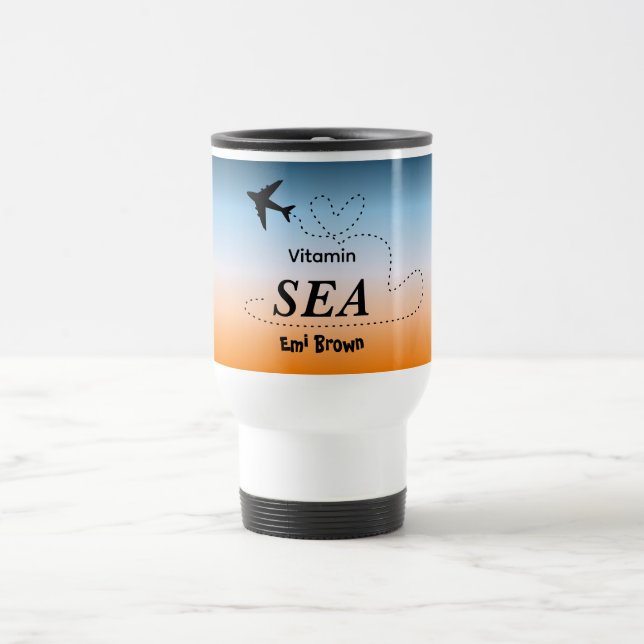 Vitamin Sea Orange Sommerfarbe Reisebecher (Mittel)