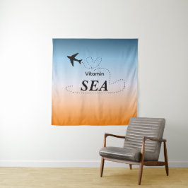 Vitamin Sea Orange Sommerfarben-Tapete Wandteppich