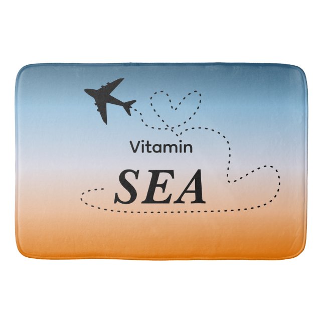 Vitamin Sea Orange Summer Color Bath Mat Badematte (Vorderseite)
