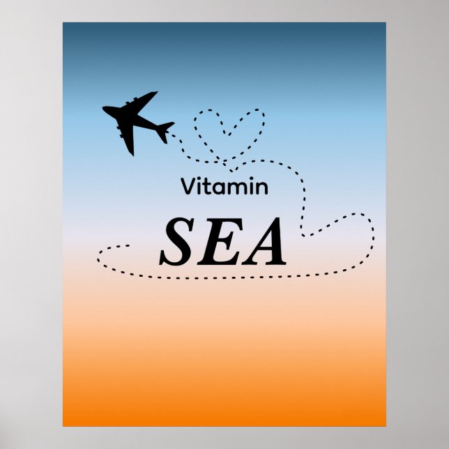 Vitamin Sea Orange Summer Color Wall Art Poster (Vorne)