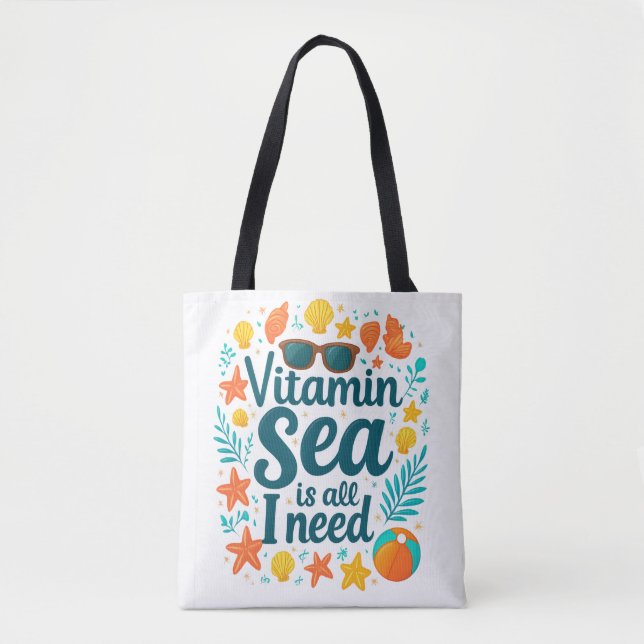 Vitamin Sea Tote Bag - Ocean Lover's Beach Adventu (Vorderseite)