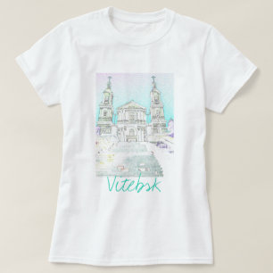 Vitebsk Belarus Kirche Architektur T-Shirt Obertei