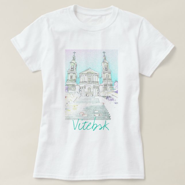 Vitebsk Church Architecture T - Shirt (Design vorne)