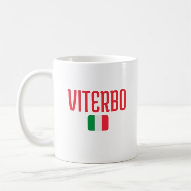 VITERBO Italienische Flagge Kaffeetasse (Links)