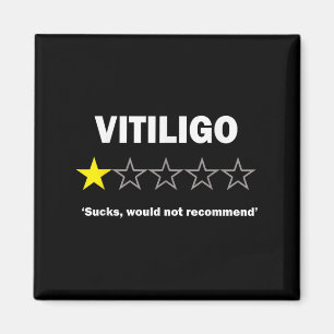 Vitiligo Awareness Spaß 1 Star Rating Funny Des Magnet