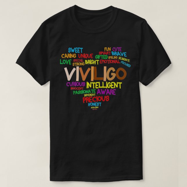 Vitiligo Herz Vitiligo Mama Gi T-Shirt (Design vorne)