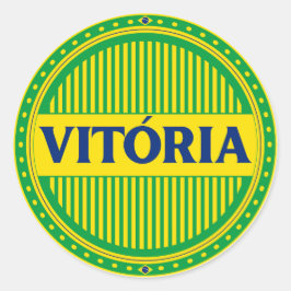 Vitória City Pride – Brazilian Identity Runder Aufkleber