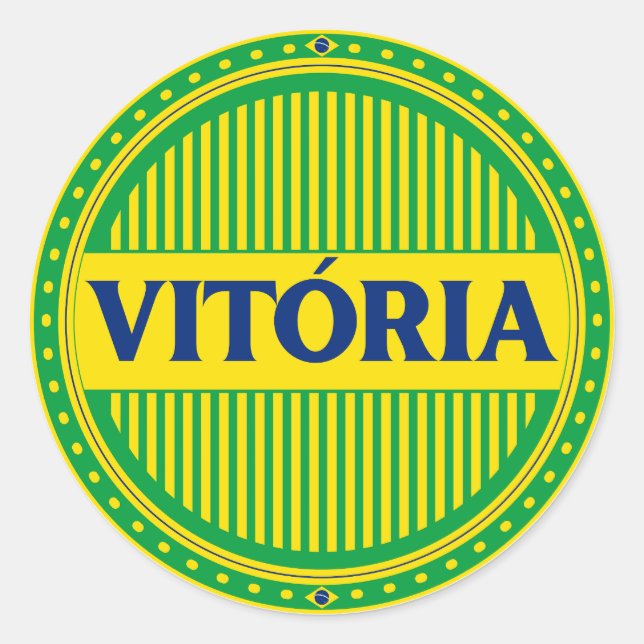 Vitória City Pride – Brazilian Identity Runder Aufkleber (Vorderseite)