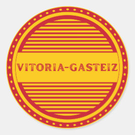 Vitoria-Gasteiz City Pride Emblem Spanish Identity Runder Aufkleber