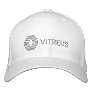 VITREUS bestickte Flechtwoll-Kapsel | WEISS Bestickte Baseballkappe