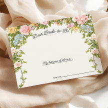 Vitrine Whimsical Brautparty Advice Card