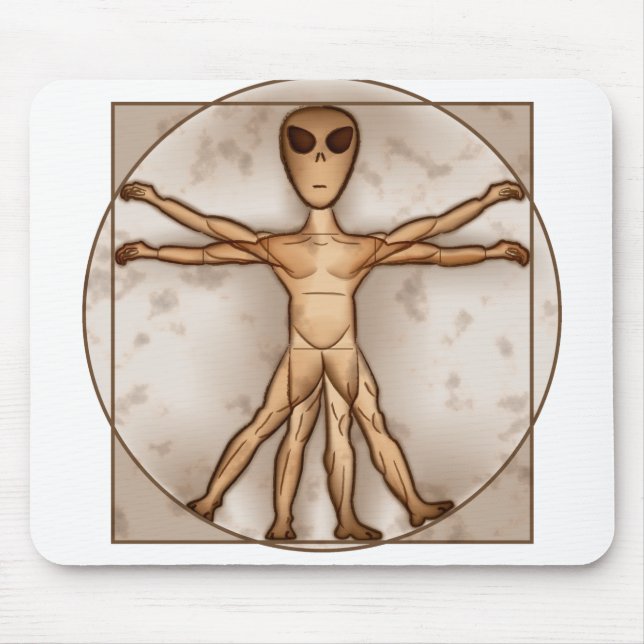 Vitruvian alien mousepad (Vorne)